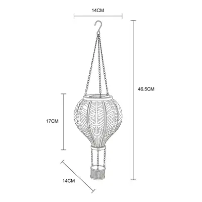 Globo LED solární světlo 36136B Horkovzdušný balón, barevný, plastový