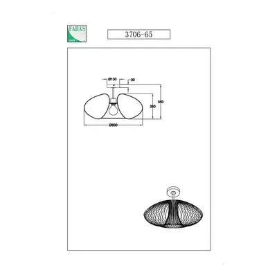 Fabas Luce Stropní svítidlo Fassa, zlatý matný povrch, Ø 60 cm, kov