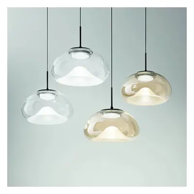 Fabas Luce LED závěsné svítidlo Brena, koňak, 1 světlo, stmívatelné, CCT