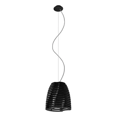 Eco-Light Závěsné svítidlo Twist, buk, černá, 150 cm