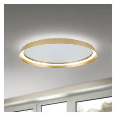 Orion LED stropní svítidlo Manta, Ø 60 cm, zlatá barva, hliník, nahoru/dolů