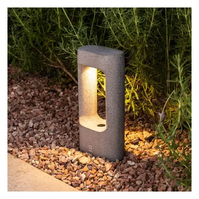 FARO BARCELONA Podstavná lampa LED Totem, šedá, beton, výška 28,5 cm