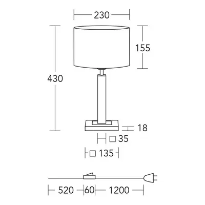 HerzBlut HerzBlut stolní lampa Titos, dřevo, bílá, výška 43 cm, E27