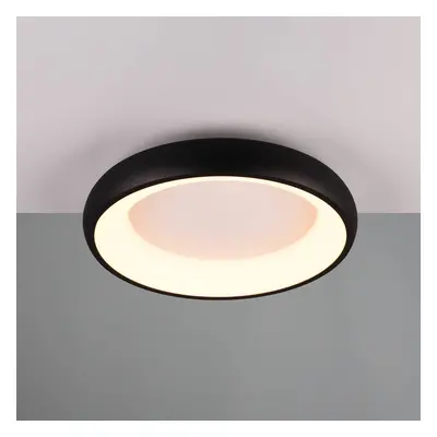 Trio Lighting LED stropní svítidlo Cardona, Ø 46,5 cm, matná černá, kov CCT