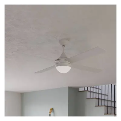 EGLO Stropní ventilátor Varadero, E27, bílý, dálkové ovládání