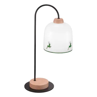 austrolux Stolní lampa KOLARZ Chalet, bílá/jelení zelená, výška 56 cm