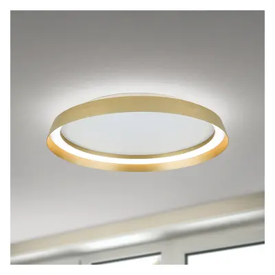 Orion LED stropní svítidlo Manta, Ø 45 cm, zlatá barva, hliník, nahoru/dolů