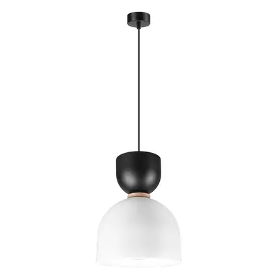 Lamkur Lighting Závěsné svítidlo Clementine, bílá/černá, 1 světlo, E27