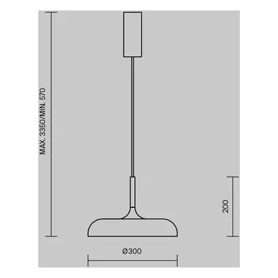 Maytoni Závěsné svítidlo Maytoni LED Gerhard, černá barva, Ø 30 cm, kov