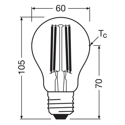 OSRAM OSRAM LED žárovka E27 5W s vláknem 4000K 1055lm 2ks