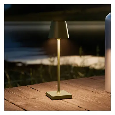 Sigor Nuindie kapesní LED dobíjecí stolní lampa, jedlová zeleň, IP54, stmívatelná