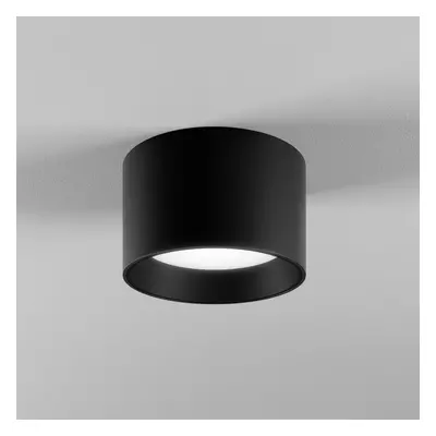 Egger Licht Egger LED stropní svítidlo Ringo černé Ø 12,6 cm hliník IP54 3 000 K