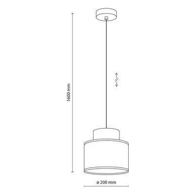 TK Lighting Závěsné svítidlo Duo, jutové stínidlo, petrolejová/přírodně hnědá, Ø 20 cm