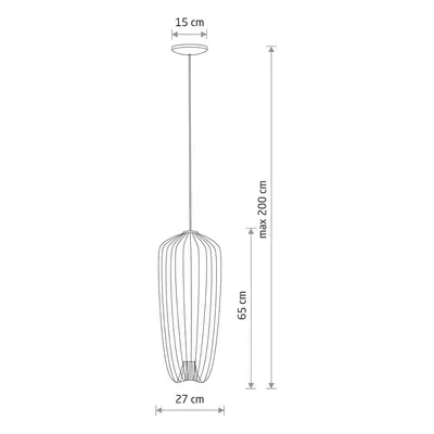 Euluna Závěsné světlo Pumpkin S, světle šedá, Ø 27 cm, kov, GU10