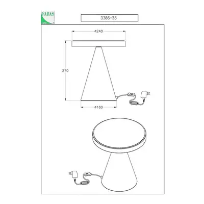 Fabas Luce Stolní lampa LED Neutra, výška 27 cm, nikl, dotykový stmívač