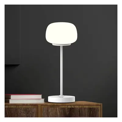 Näve LED dobíjecí stolní lampa Pina bílá Výška 27,8 cm Kov/sklo Dotykové