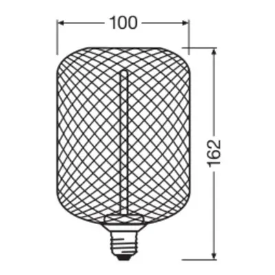 OSRAM OSRAM Decor LED slámové vlákno čtvercové E27 3,5W černé 1800K