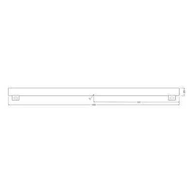 OSRAM Řadová LED žárovka OSRAM S14s 9,9W trubice 2 700K 100cm matný stmívání