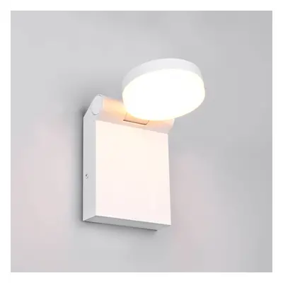 Trio Lighting Venkovní nástěnné svítidlo LED Adour, matná bílá, naklápěcí, CCT, IP44