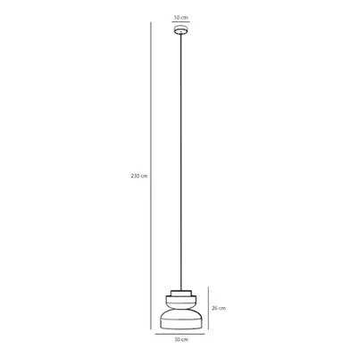 ALDEX Závěsné svítidlo Dalia, modrá barva, kovové stínidlo, 30 cm