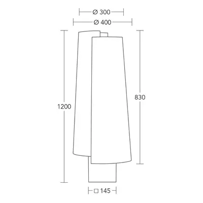 HerzBlut HerzBlut stojací lampa Jojo, dřevo, hnědá/krémová, 120 cm, E27