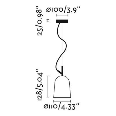 FARO BARCELONA Závěsná lampa Studio, Ø 11 cm, růžová/černá, ocel