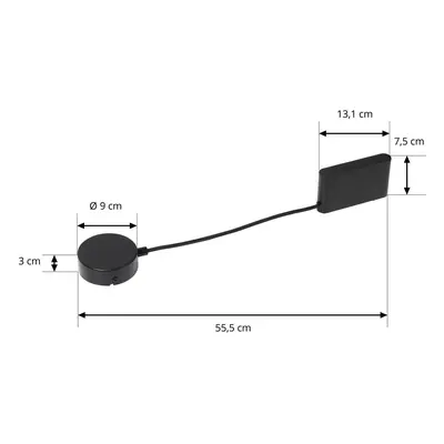 Lindby Lindby LED driver Lumaro, černý, délka 55,5 cm, 100W