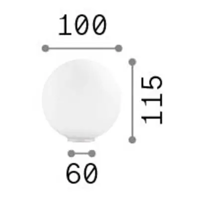 Ideallux Ideal Lux Mapa stolní lampa, Ø 10 cm, opálové sklo, bílá, globus