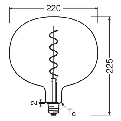 OSRAM OSRAM LED Vintage 1906 Big Globe E27 4,5W 818 žárovka kouřová