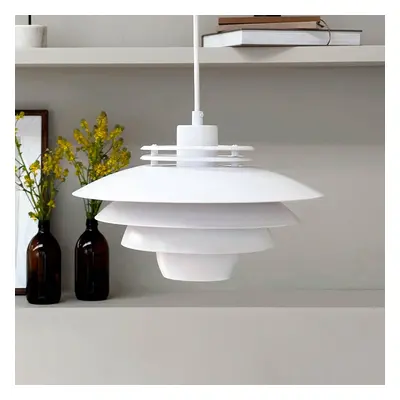 Dyberg Larsen Dyberg Larsen závěsná lampa Ejka mini, bílá, Ø 30 cm, kov