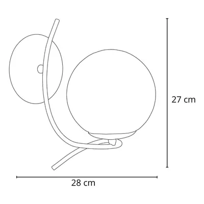 Alfa Nástěnné svítidlo Sentia, chrom / kouřově šedá, sklo, Ø 15 cm