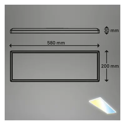 Briloner Chytré stropní svítidlo LED Tava, 58x20 cm, CCT, stmívatelné