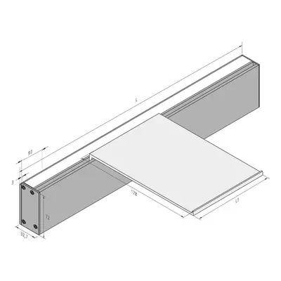 Hera Nástěnné svítidlo LED Intero-Line, černé, 120 cm, hliník, CCT nahoru/dolů