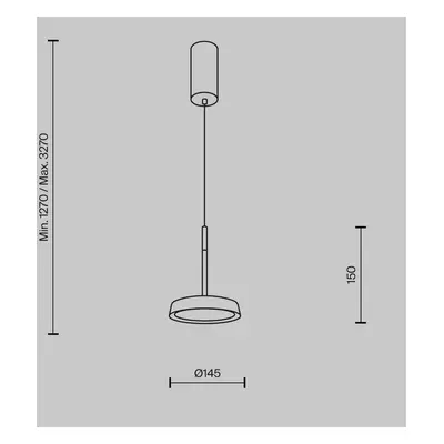 Maytoni Maytoni LED závěsné světlo El, Ø 15,3 cm, bílá, hliník