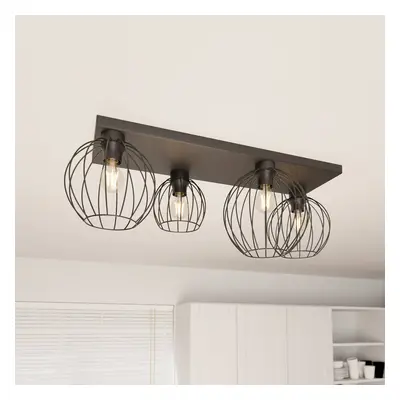 EMIBIG LIGHTING Stropní svítidlo Nest, 4 světla, 83 cm, černá, kov, E27