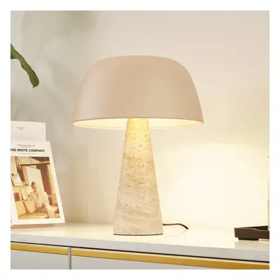 Lindby Stolní lampa Lindby Magritt, béžová barva, kov, kámen, 41 cm