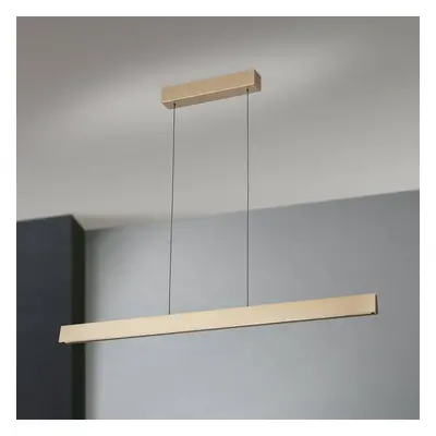 Orion LED závěsné svítidlo Tara, zlatá barva, délka 120 cm, hliník/ocel