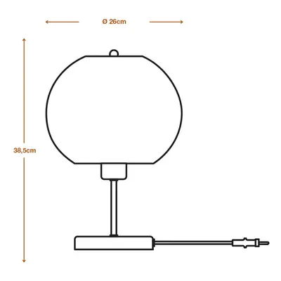 LEDVANCE LEDVANCE Kulová stolní lampa, hnědá, vlnitá lepenka, ocel, E27