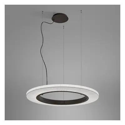 Bover Závěsné svítidlo Bover LED Roda S/90, hnědá/bílá, Ø 90 cm, TRIAC