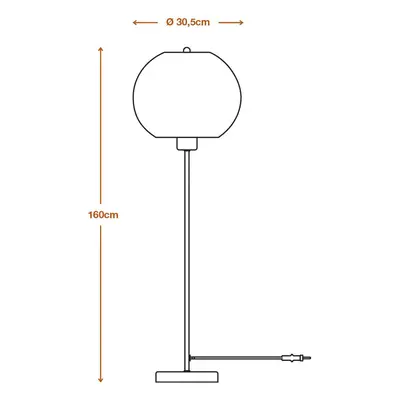 LEDVANCE LEDVANCE stojací lampa Výška koule 116 cm, hnědá, vlnitá lepenka, E27