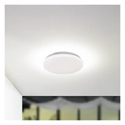 Lindby Lindby LED venkovní stropní svítidlo Kirkola, 3000 K, Ø 34 cm, bílé