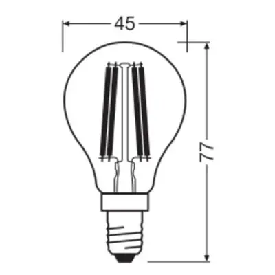 OSRAM OSRAM LED žárovka kapka E14 1,2W vlákno 2700K 255lm