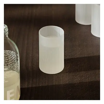 ferm LIVING ferm LIVING Verrine Ripple, bílá, 140 ml, sklo, sada 4 ks