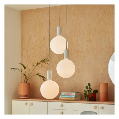 Tala Závěsná lampa Tala Triple Pendant round, E27 opál, bílá/bílá