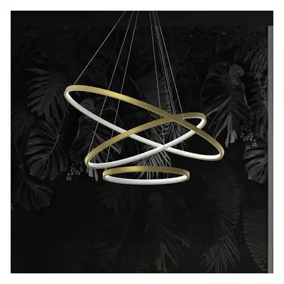 Eko-Light Závěsné svítidlo HOOP LED, 93 W, Ø 80 cm, 4 000 K, zlatá barva