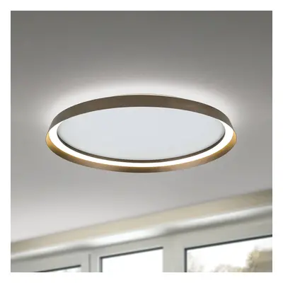 Orion LED stropní svítidlo Manta, Ø 60 cm, hliník/bronz, hliník, nahoru/dolů