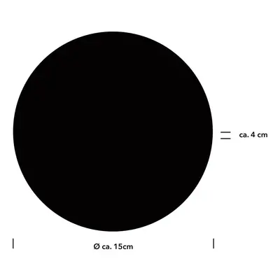 HELL Sun-B LED dobíjecí nástěnné světlo, černé, Ø 15 cm, IP54, stmívač