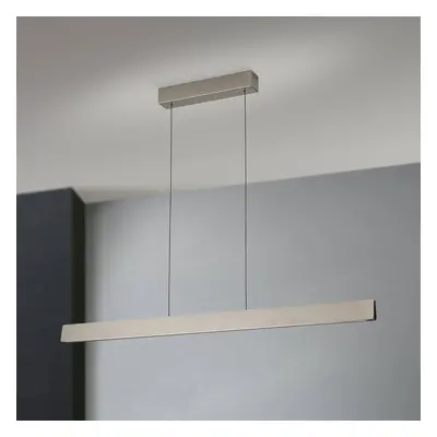 Orion Závěsné svítidlo LED Tara, barva niklu, délka 120 cm, hliník/ocel