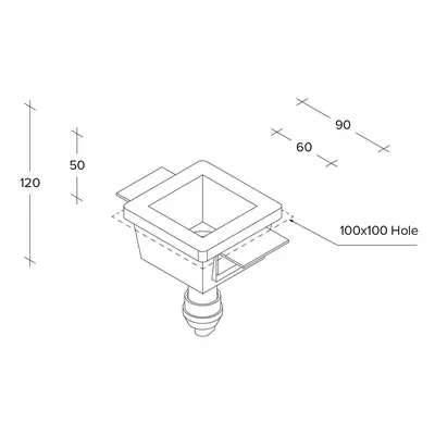 TECNICO by Sforzin Vestavné bodové svítidlo Siris, bílé, sádra, 9 cm, GU10