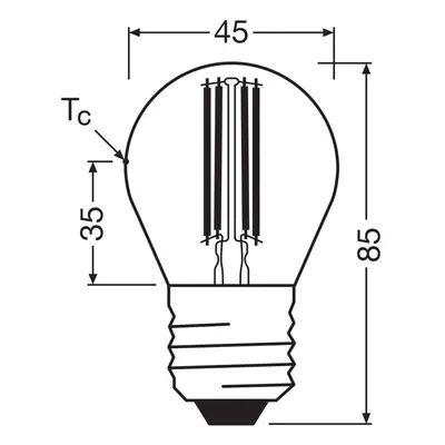 OSRAM OSRAM LED žárovka s kapkovitým vláknem E27 2,2W 2700K 470lm